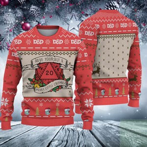 Christmas Sweatshirt Dnd Retro Christmas Dnd Xmas Sweater Womens Christmas Dnd Gifts Holiday Sweater Christmas Crewneck Dnd Dragon Etsy Canada