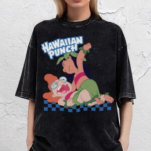 Camiseta retro de ponche hawaiano: divertida parodia de ponche hawaiano, camiseta con gráfico de bebida vintage