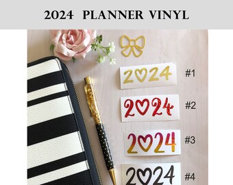 2024 Vinyl Decal, 2024 Planner Accessory , Planner Vinyl Decal