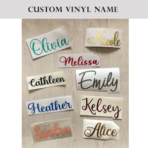Custom Name Vinyl Decal, Planner Accessory , Planner Vinyl Decal, Name Decal, Vinyl for planners image 1
