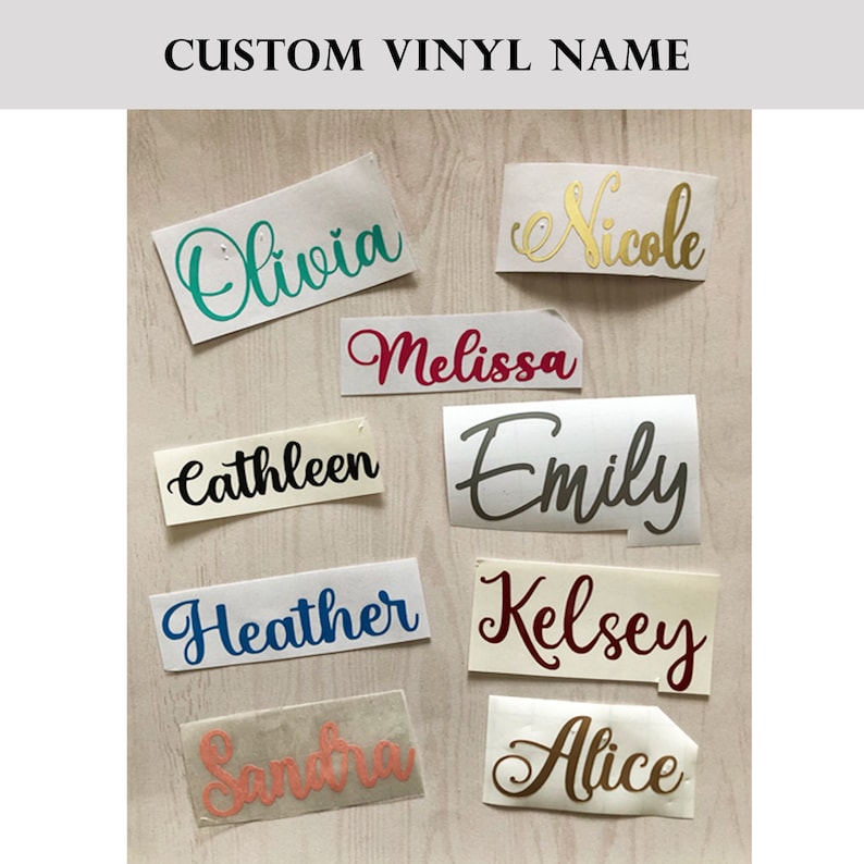 Custom Name Vinyl Decal, Planner Accessory , Planner Vinyl Decal, Name Decal, Vinyl for planners image 1