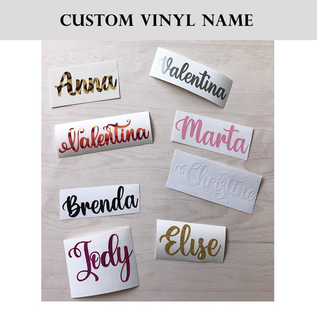 Custom Name Vinyl Decal: Planner Accessory, Personalized Decal - Etsy