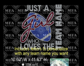 Modèle Just a Girl football strass ss10 - comprend les lettres de A à Z (svg, dxf, eps, png, plt)