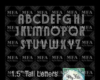 1 Inch Rhinestone Font - Etsy