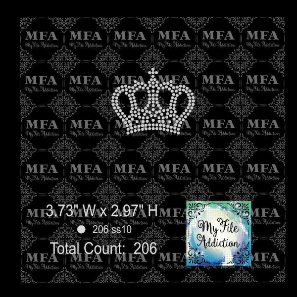 Instant Download Rhinestone File Princess Crown 8 svg dxf eps plt