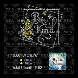 Modello strass Scarica file Be Kind 2 svg dxf eps plt