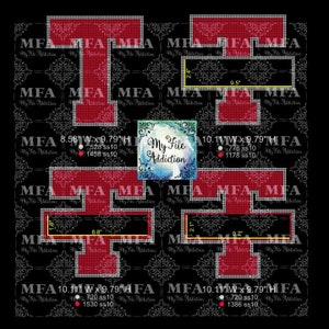 T con Banner ss10 Plantilla de Rhinestone Descargar archivo svg dxf eps plt