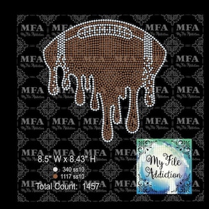 Rhinestone Template Download File Football Drip svg dxf eps plt