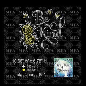 Arquivo de download de modelo de strass Be Kind 1 svg dxf eps plt
