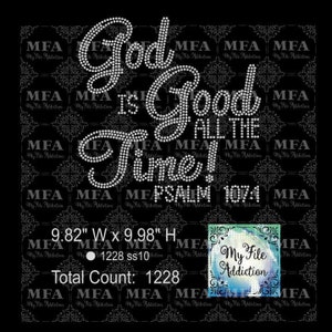 Strass Vorlage Download-Datei God is Good All The Time svg dxf eps plt