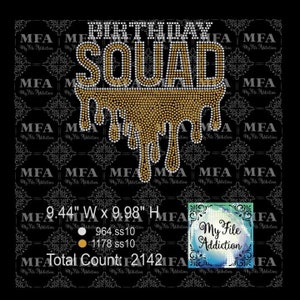 Download instantâneo arquivo strass aniversário esquadrão gotejamento svg dxf eps plt