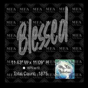 Strass Vorlage Download-Datei Blessed Bold svg dxf eps plt