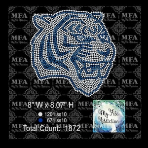 Strass sjabloon downloadbestand Tiger 2 svg dxf eps plt
