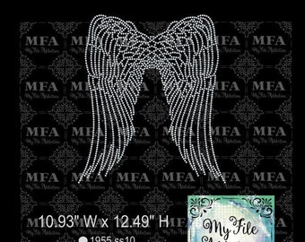 Instant Download Rhinestone File Wings 3 svg dxf eps plt