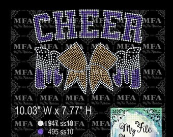 Descarga instantánea de archivo de diamantes de imitación Cheer Mom Bow 2 svg dxf eps plt