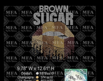 Rhinestone Template Download File Brown Sugar 1 Dripping Lips svg dxf eps plt