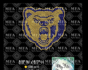 Rhinestone Template Download File Bear Mascot svg dxf eps plt