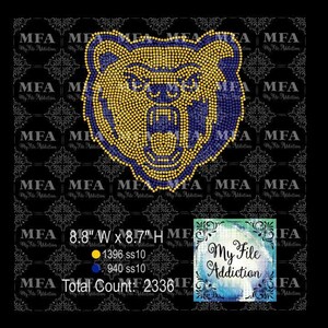 Rhinestone Template Download File Bear Mascot svg dxf eps plt