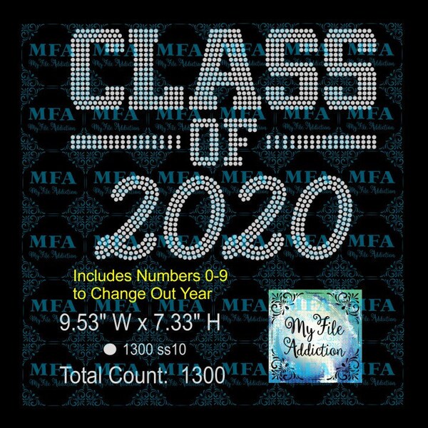 Rhinestone Class of 2024 Etsy