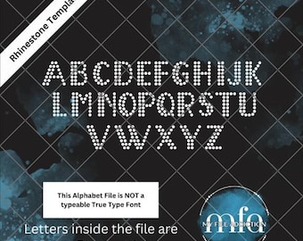 Plantilla de letras Broadway de 1,08 pulgadas con diamantes de imitación ss10: svg dxf eps plt