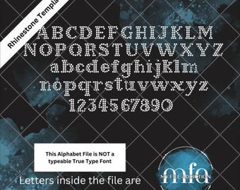 1.05 Inch Times New Roman Rhinestone Template Letters & Numbers ss10: svg dxf eps plt file