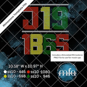 Strass Template J 19 Juneteenth ss10 svg dxf eps plt png File