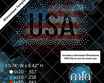 Drapeau USA Scatter Strass Modèle ss10 - Fichier png svg dxf eps plt