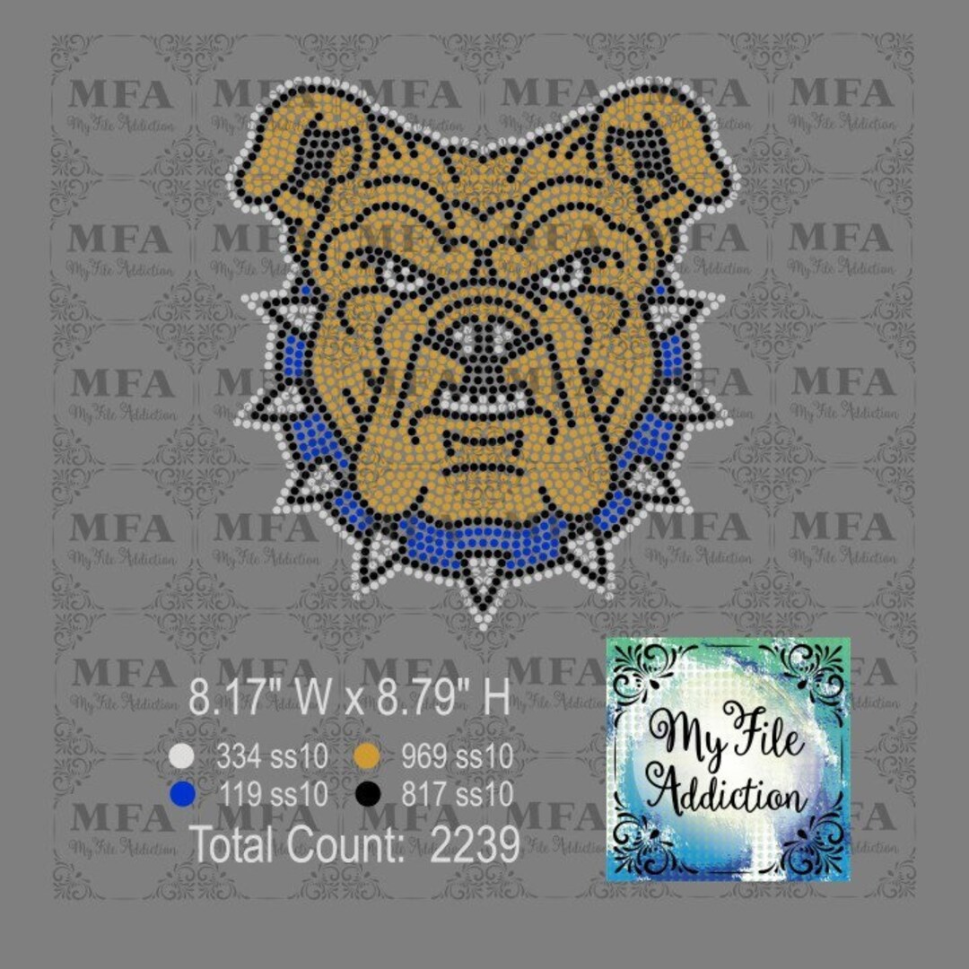 Rhinestone Template Download File Bulldogs Bull Dogs Bulldog Svg Dxf ...