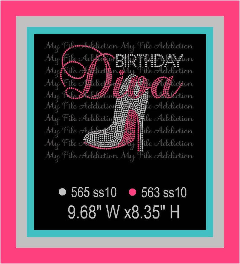 Download Instant Download Rhinestone SVG EPS Design File Birthday | Etsy