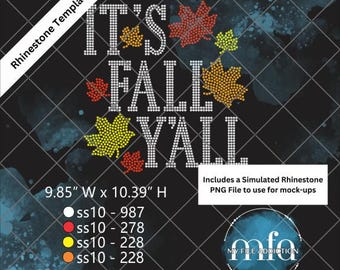 C'est l'automne modèle de strass ss10 - fichier png svg dxf eps plt