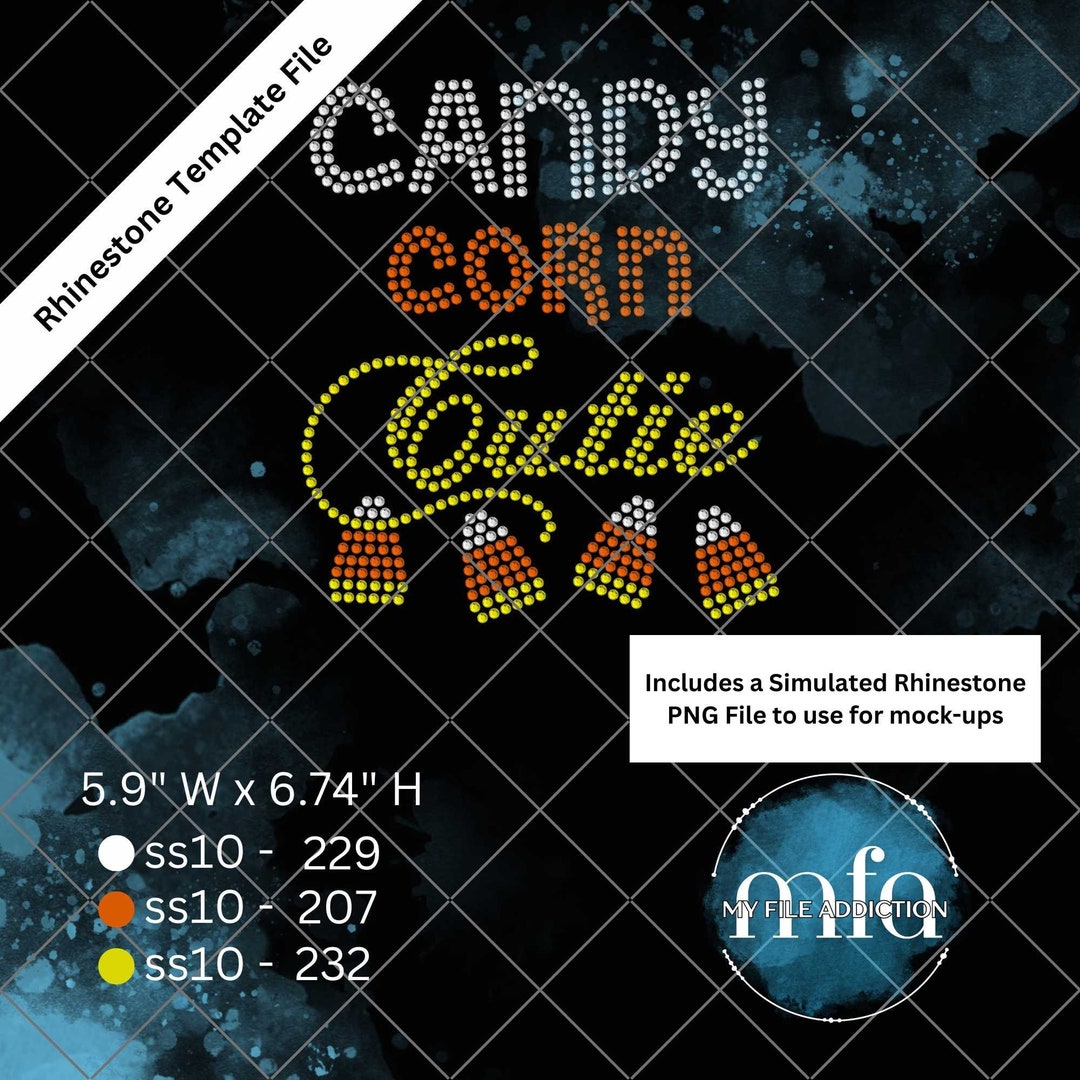 Rhinestone Template Candy Corn Cutie Ss10 Svg Dxf Eps Plt Png File - Etsy