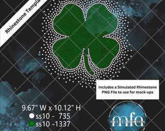 Shamrock Scatter 3 St. Patrick's strass modèle ss10 - fichier svg dxf eps plt