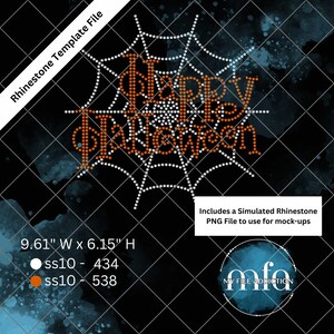 Strass Vorlage Happy Halloween Web ss10 svg dxf eps plt png Datei