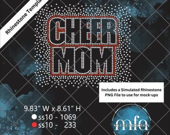 Rhinestone Template Download File Cheer Mom Scatter 4 svg dxf eps plt png