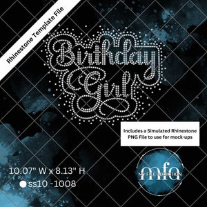 Plantilla de diamantes de imitación cumpleaños niña dispersión svg dxf eps plt archivo