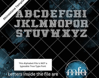 1,54-Zoll-College-Buchstaben Strass-Vorlage (Digitale Download-Datei): ss10 svg dxf eps plt (Dies ist KEINE typierbare Schriftart)