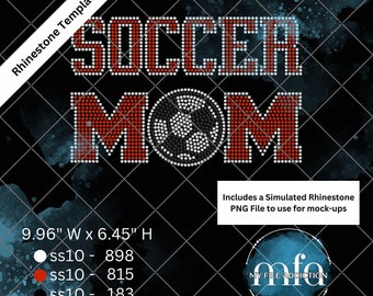 Soccer Mom 2 Rhinestone Template ss10 - svg dxf eps plt png file