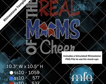 Rhinestone Template Download File The Real Moms of Cheer svg dxf eps plt png