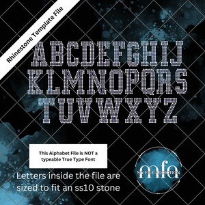 Esta NO es una fuente que se puede escribir: Plantilla de diamantes de imitación pregrabada de 2,6 pulgadas para letras universitarias ss10 Archivo de descarga svg dxf eps plt