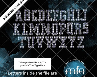 2.6 Inch College Letters Rhinestone Template (Digital Download File): ss10 svg dxf eps plt (This is NOT a Typeable font)