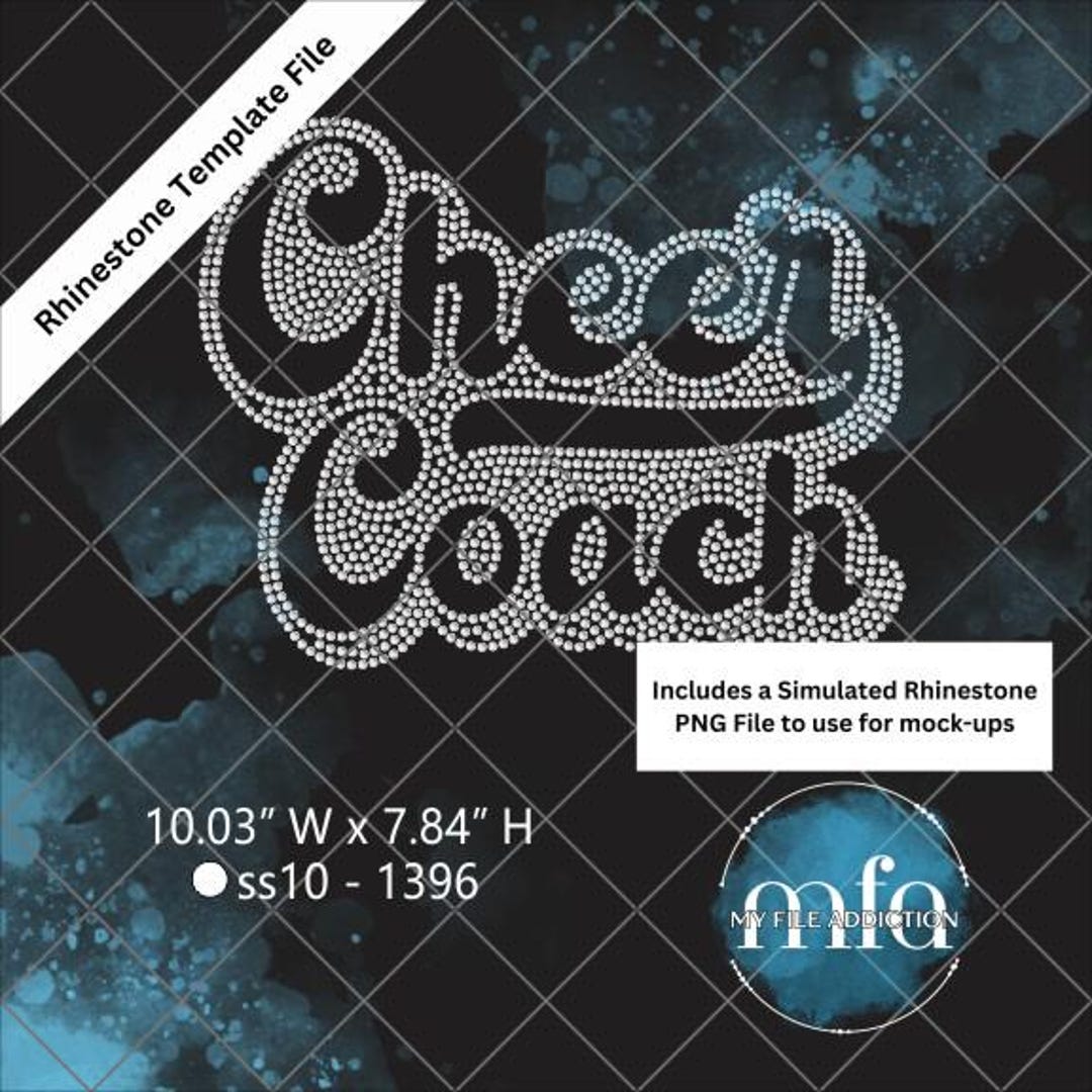 Coach Rhinestone Template Rhinestone Template Download File Cheer Coach Retro Svg Dxf Eps Plt Png ...