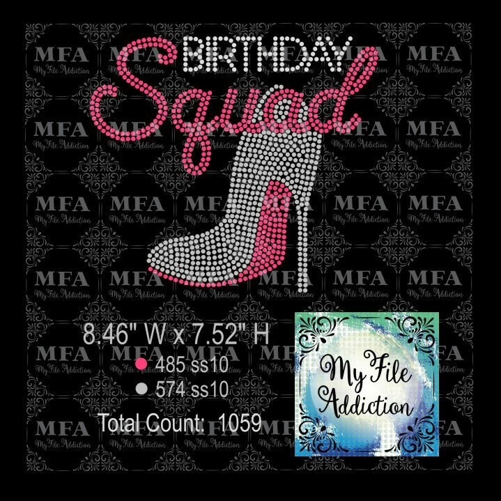 Instant Download Rhinestone SVG EPS Design File Birthday ...