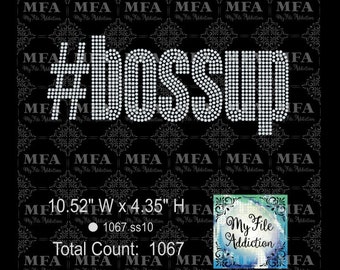 Rhinestone Template Download File - Hashtag Bossup #bossup svg dxf eps plt