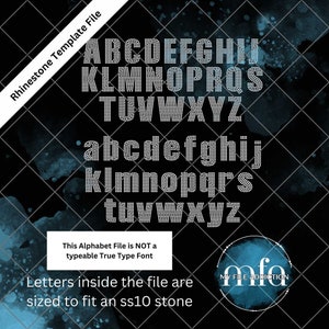 This Is NOT a Typeable font - Pre-stoned 2.28 Inch Impact Letters ss10 Rhinestone Template Download  File svg dxf eps plt