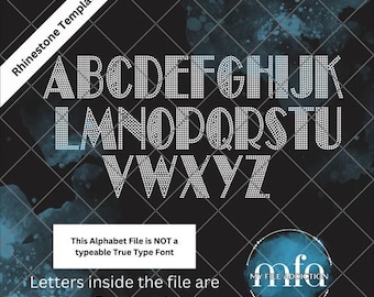 Plantilla de diamantes de imitación con letras Broadway de 3,05 pulgadas ss10: svg dxf eps plt