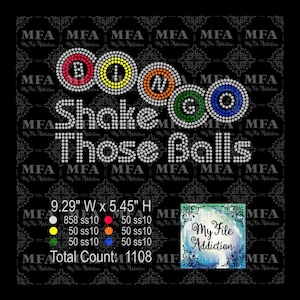 Rhinestone Template Download File Shake Those Balls svg dxf eps plt