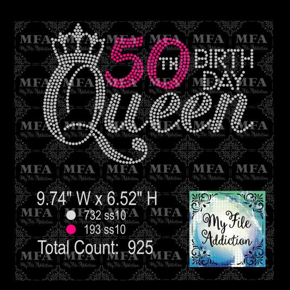 Download Instant Download Rhinestone SVG EPS Design File 50th ...