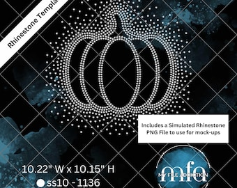Pumpkin Scatter Rhinestone Template: ss10 svg dxf eps png (Digital Download File)