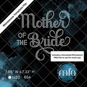 Strass-Vorlage Mutter der Braut 2 Hochzeit ss10 svg dxf eps plt File
