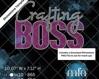 Rhinestone Template Crafting Boss 1 svg dxf eps plt File